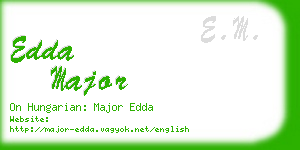 edda major business card